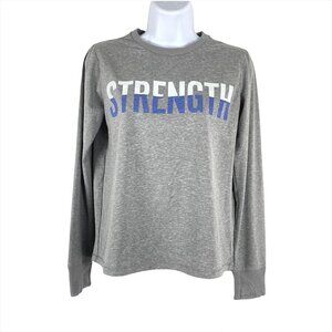 Athleta Strength Sweatshirt Gray Long Sleeve Polyester Spandex Girl's‎ XL